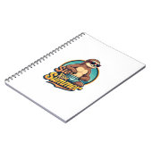 Vintage Sloth Summer Retro Beach Vibes Design 2 Notizblock (Linke Seite)
