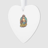 Vintage Sloth Summer Retro Beach Vibes Design 2 Ornament (Vorderseite)