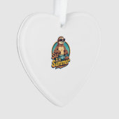 Vintage Sloth Summer Retro Beach Vibes Design 2 Ornament (Vorderseite)