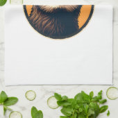 Vintage Sloth Sunglasses Retro Badge Art 2 Geschirrtuch (Gefaltet)