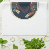 Vintage Sloth Sunglasses Retro Sunset Vector Art 2 Geschirrtuch (Gefaltet)