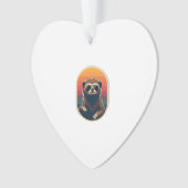 Vintage Sloth Sunglasses Retro Sunset Vector Art 2 Ornament (Vorderseite)