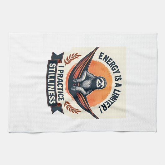 Vintage Sloth Sunset Retro Forest Animal Art 2 Geschirrtuch (Horizontal)