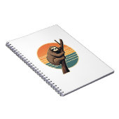 Vintage Sloth Sunset Vector Retro Hanging Art 2 Notizblock (Rechte Seite)