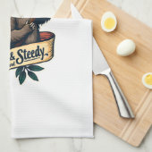 Vintage Sloth T-Shirt Slow and Steady Humor Design Geschirrtuch (Viertel Falte)