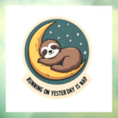 Vintage Sloth Tired Quote Funny Retro Animal Desig Fensteraufkleber (Blatt 3)