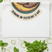 Vintage Sloth Tired Quote Funny Retro Animal Desig Geschirrtuch (Gefaltet)