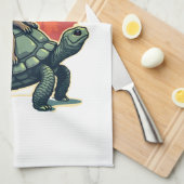 Vintage Sloth Turtle Retro Animal Ride Shirt 2 Geschirrtuch (Viertel Falte)