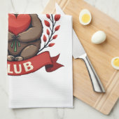 Vintage Sloth Valentine Cute Heart Hands Art 2 Geschirrtuch (Viertel Falte)