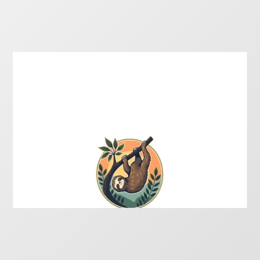 Vintage Sloth Vector Retro Wildlife Badge 2 Fensteraufkleber (Blatt)