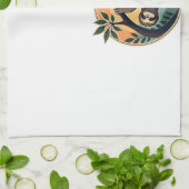 Vintage Sloth Vector Retro Wildlife Badge 2 Geschirrtuch (Gefaltet)