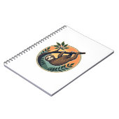 Vintage Sloth Vector Retro Wildlife Badge 2 Notizblock (Linke Seite)
