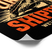 Vintage Slow Turtle Shipng - Funny Delivery Servic Poster (Ecke)