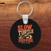 Vintage Slow Turtle Shipng - Funny Delivery Servic Schlüsselanhänger (Vorderseite)