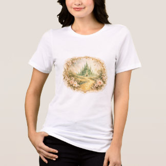 Vintage Smaragdschloss Tri-Blend Shirt