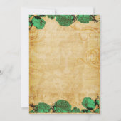 Vintage Smarald Rose Eiffel Tower Quinceañera Einladung (Rückseite)