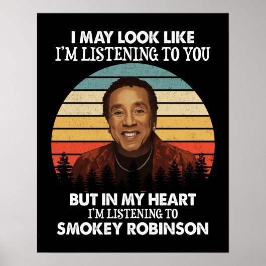 Vintage Smokey Robinson's Lovers geben Männern Fra Poster (Vorne)