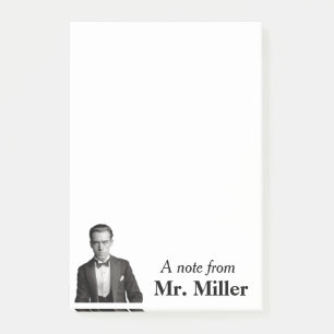 Vintage-Smoking Gent Personalisiert Post-it Klebezettel