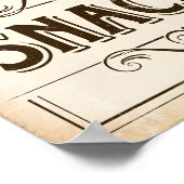 Vintage SNACKS-Signatur Poster (Ecke)