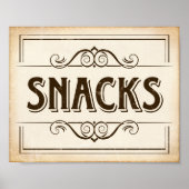 Vintage SNACKS-Signatur Poster (Vorne)