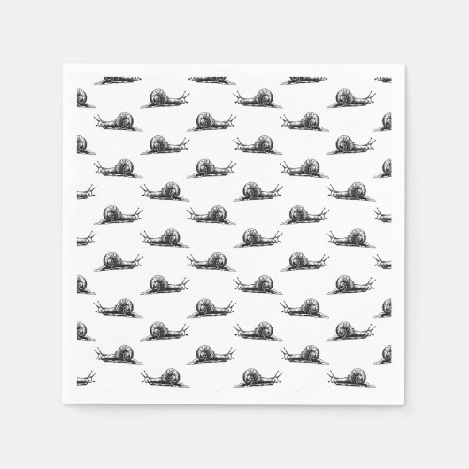 Vintage Snail Art CUSTOM Background COLOR Serviette (Vorderseite)