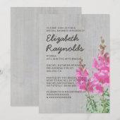 Vintage Snapdragon Brautparty-Einladungen Einladung (Vorne/Hinten)