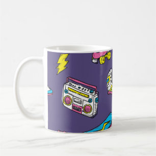 Vintage Sneakers Skateboard Retro Thema Kaffeetasse