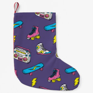 Vintage Sneakers Skateboard Retro Thema Kleiner Weihnachtsstrumpf