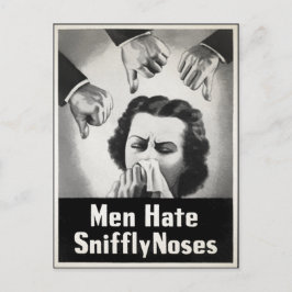 Vintage Sniffly Nose Ad Postcard Postkarte