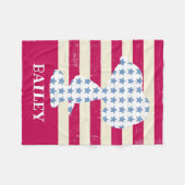 Vintage Snoopie Fleecedecke (Vorderseite (Horizontal))