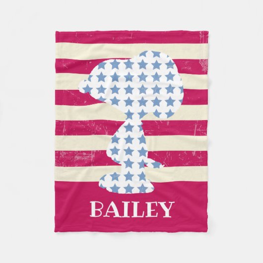 Vintage Snoopie Fleecedecke (Vorderseite)