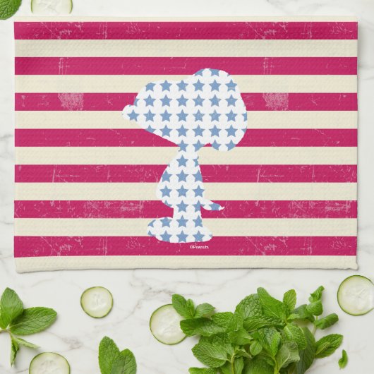 Vintage Snoopie Geschirrtuch (Gefaltet)