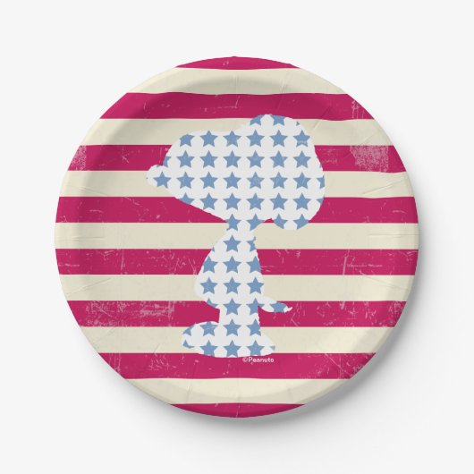 Vintage Snoopie Pappteller (Vorderseite)