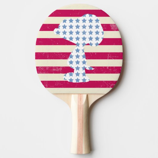 Vintage Snoopie Tischtennis Schläger (Vorderseite)