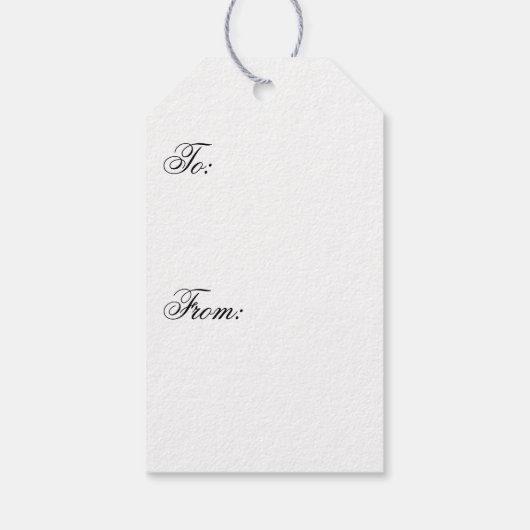 Vintage Snow Geschenkanhänger (Rückseite)