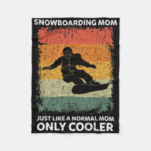Vintage Snowboard-Mama wie eine normale Mama nur C Fleecedecke
