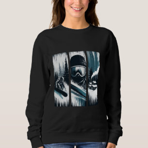 Vintage Snowboarden Sowboarder Wintersport Werbung Sweatshirt