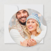 Vintage Snowflake-Foto-Ferienkarte Feiertagskarte (Rückseite)