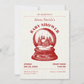 Vintage Snowglobe Weihnachtsgebäck Einladung