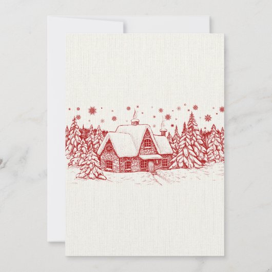 Vintage Snowglobe Weihnachtsgebäck Einladung (Rückseite)