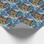 Vintage Snowman by Candlelit Christmas Cottage Geschenkpapier (Ecke)