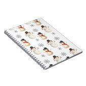 Vintage Snowman Christmas Snowflakes Notizblock (Rechte Seite)