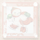 Vintage Snowman Holiday Untersetzer (Rückseite)