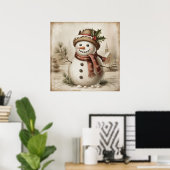 Vintage Snowman Poster (Heimbüro)