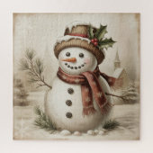 Vintage Snowman Puzzle (Vertikal)
