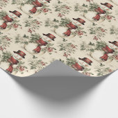 Vintage Snowman-Saisonfeiern Geschenkpapier (Ecke)