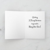 Vintage Snowman Weihnachtskarte Feiertagskarte (Innenseite)