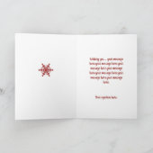 Vintage Snowmen Happy Holiday Card Feiertagskarte (Innenseite)