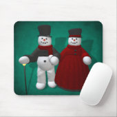 Vintage Snowmen: Lord u. Dame Cool Mousepad (Mit Mouse)