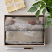 Vintage Snowy Christmas Cake Holiday Decoupage Seidenpapier (Geschenk)